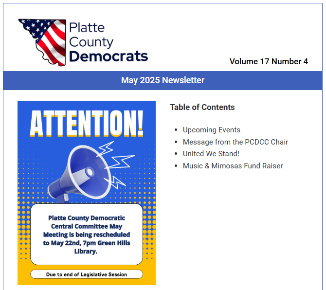May 2025 Newsletter